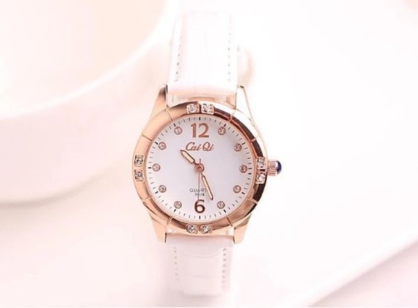 

simple and generous south korean belt fashion high-grade students waterproof diamond watch girls gift watches, Blue