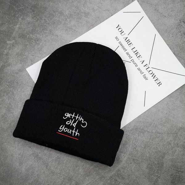 

hat female korean knitted hat korean casual wild student japanese street autumn and winter hip hop literary wool hat men, Blue;gray