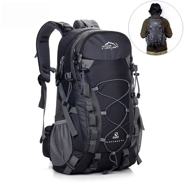 

40l waterproof hiking backpack, ventilated women men camping travel bag, molle trekking climbing bag outdoor rucksack
