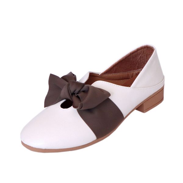 

new shallow mouth korean women's single shoes wild bow sweet flat shoes, Black