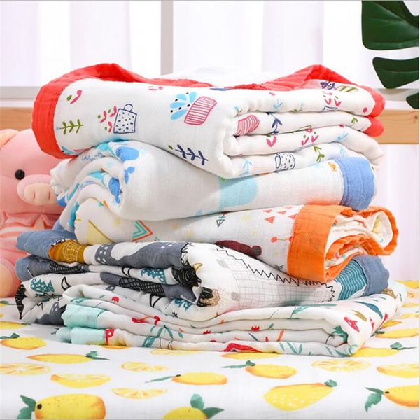 

110*120cm 4 layers bamboo baby blanket newborn receiving blanket baby swaddle bamboo cotton kids muslin