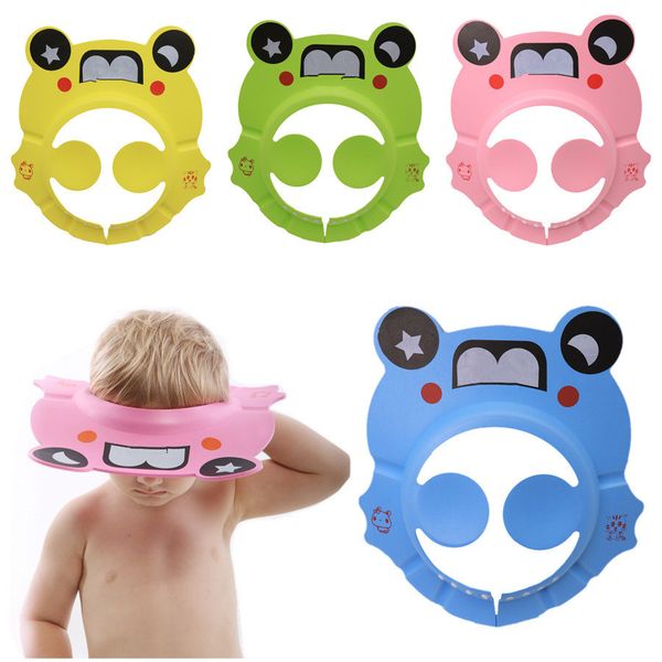

1pc baby shower caps baby hat soft and safe toddler kids shampoo bathing cute adjustable shower protect eye children hats