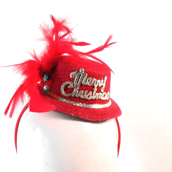 

2018 christmas new design hat on headband santa ladies fashion hair accessories xmas gift women party decoration event supplies