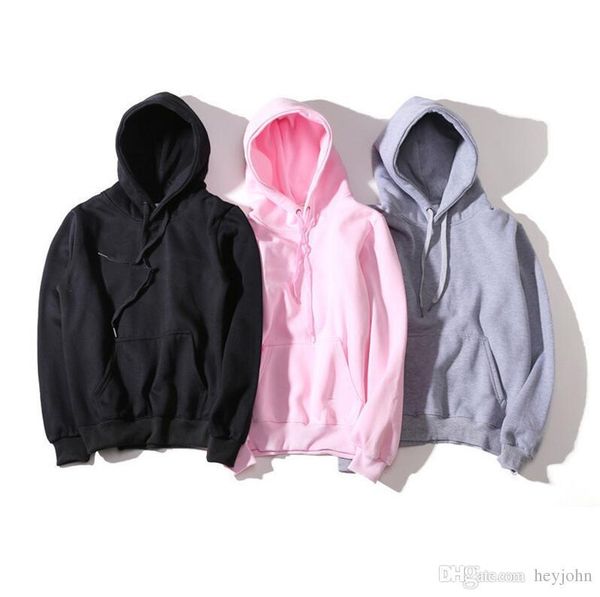 

new fashion hoodie men women sport sweatshirt size s-xxl 5 color cotton blend thick designer hoodie pullover long sleeve streetwear, Black