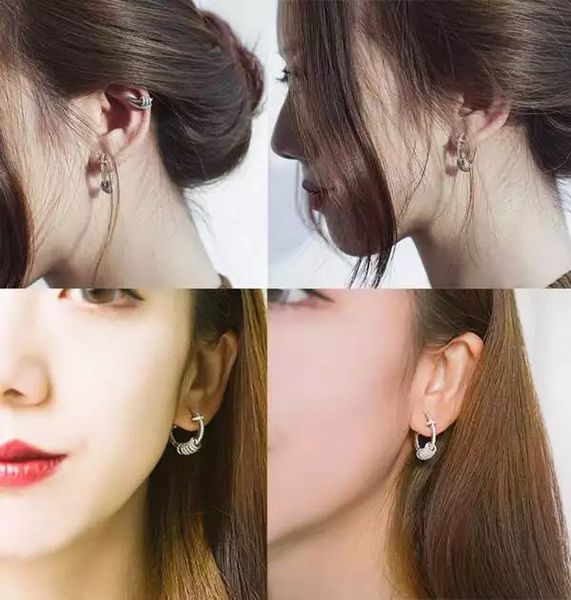 

s925 white fungus ear studs quality popular high-level punk fashion party ladies luxurious wedding jewelry ing