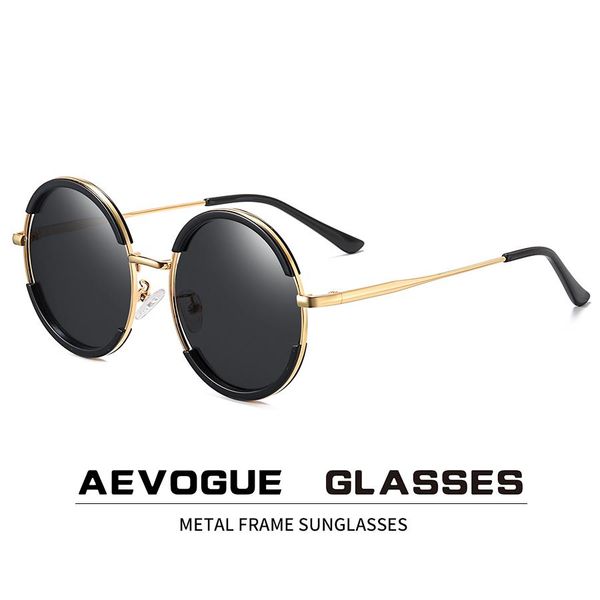

aevogue new women polarized fashion sunglasses men round alloy frame summer style sun glasses uv400 ae0851 vqsbi