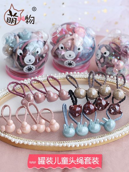 

wedding party beaded pearl gift woman lady diamond jewelry hair rubber bands for bride acting initiation graduation qm-132, Pink