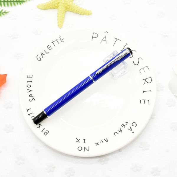 

2pcs new metal ball pen signature pen office ballpoint school supplies office gifts business, Blue;orange