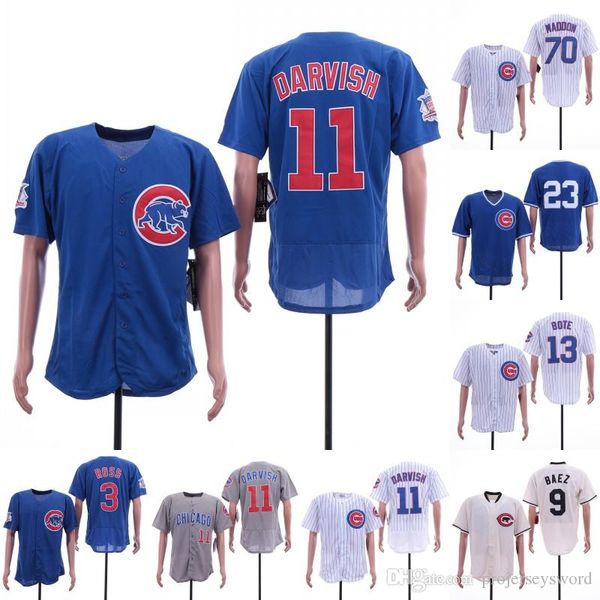 

Mens Chicago Jersey 11 Yu Darvish 13 David Bote 70 Joe Maddon 23 Ryne Sandberg 3 Daniel Murphy 9 Javier Baez Cubs Baseball Jerseys