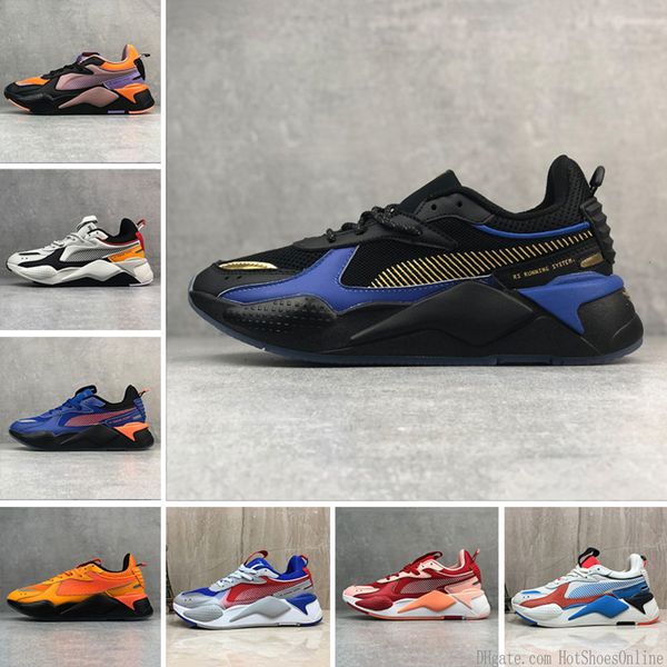 

black white fashion creepers dad rs-x reinvention mens casual shoes men women running trainer sports sneakers 36-45