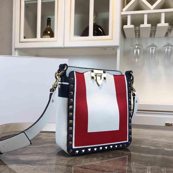 

new fashion designer women handbags strap crossbody rivet bags genuine leather shoulder handbags lock bags bookbag mini coin purse bag