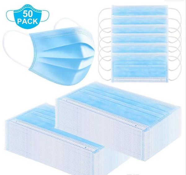 

маска для лица; 50 шт. / лот в наличии профессия anti virus mask one time mask family protect одноразовая эластичная мягкая дышащая маска