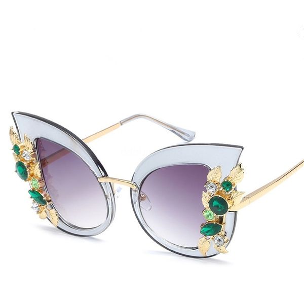 

2020 vintage sunglasses women cat-eye sunglass retro sun glasses female pink mirror eyewear #592321, White;black