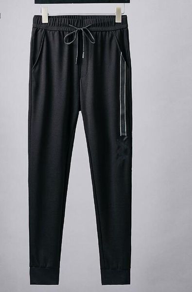 

19ss designer new spring and summer thin section ar mani men's fashion embroidery casual pants straight loose elastic pants, Black