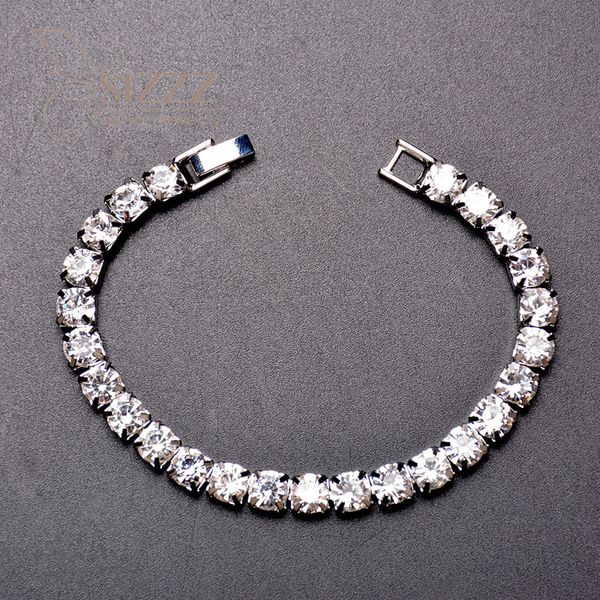 

sizzz 2019 new european and american original ladies single row rhinestone fine bracelet wild bracelet&bangles for women, Red;blue