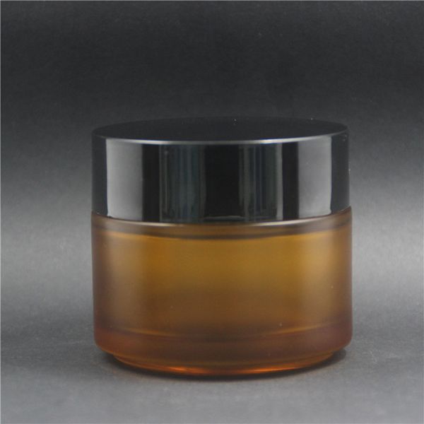 

100g tawny amber glass facial mask jars portable cosmetic travel empty bottle face cream pots