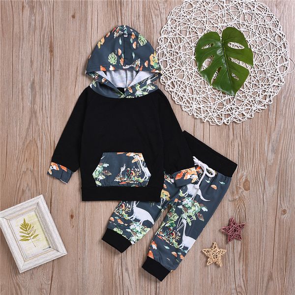 

camouflage kids clothes sets spring autumn boys kids camouflage long-sleeved hoodies + hallen trousers two piece sets ajy645, White