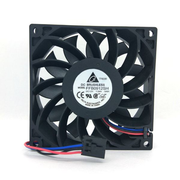 

новые оригинальные delta ffb0912sh 92x92x25mm dc12v 1.04a 3lines тахометр сигнал компьютер охлаждающий вентилятор
