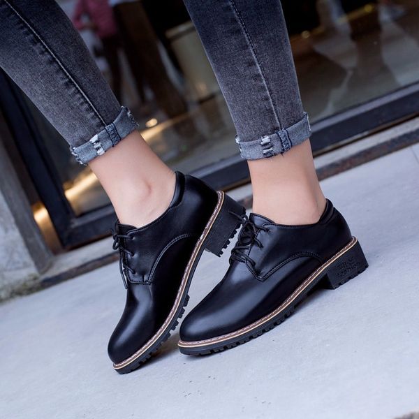

women oxfords female fashion shoes summer shoes girls young people female, Black