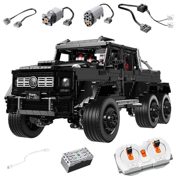 

1: 8 technic moc rc внедорожник 6x6 land cruiser строительные блоки fit legoing off-road vehicle питания кирпичи детей игрушки подарочные 33