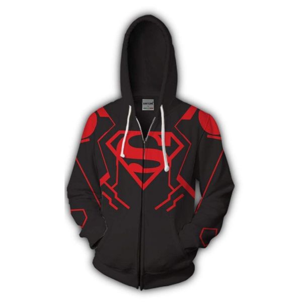 

BIANYILONG 2019 new Zip Hoodie man Superboy printed hoodies tracksuit Casual zipper hoody hip hop tops
