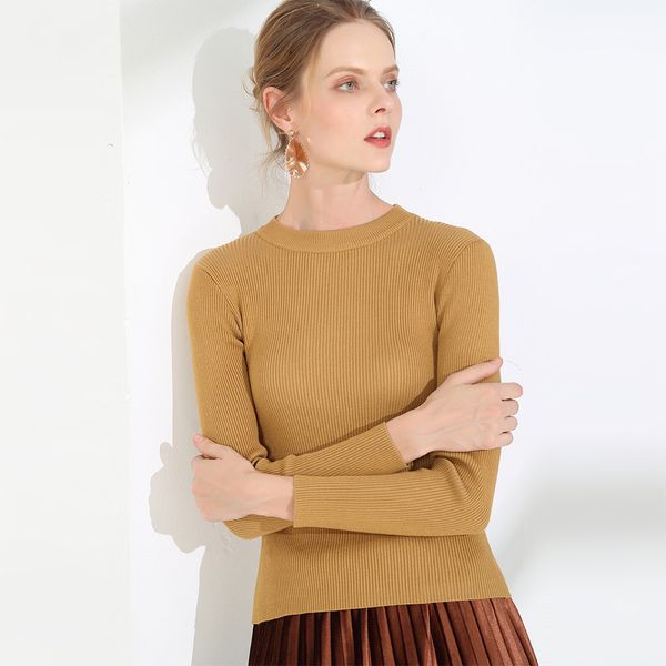

casual autumn winter basic sweater pullovers women o-neck solid knitted slim pullover female long sleeve solid warm sweater, White;black