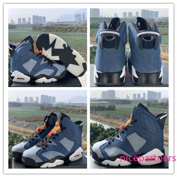 

2019 washed denim infrared bred vi 6 6s infrared 23 3m reflective tinker slam dunk cny wheat men sports sneakers designer with
