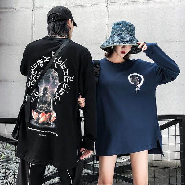 

hoodies 2019 man teenagers trend easy autumn-style hip-hop in wei yi street male lovers sweater male even hathoodie hoodie, Blue;black