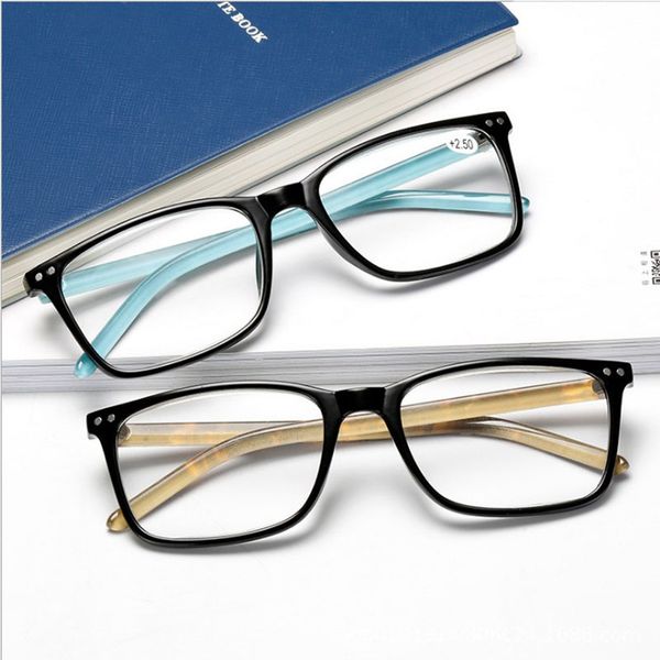 

feishini 2020 new fashion european version of elastic paint reading glasses men diopter presbyopic eyeglasses women square, White;black