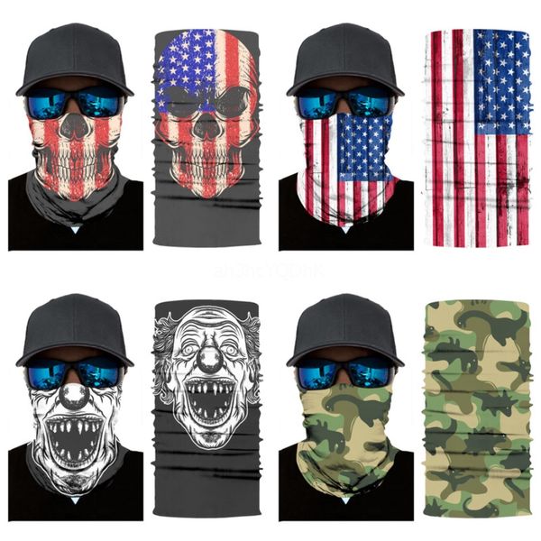 

wholesale- outdoor riding windproof dustproof mask magic muffler skull scarf headband mountain bicycle sport road cycling masks #471#947, Blue;black