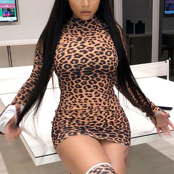 

women dresses fashion leopard printed off shoulder cocktail party bandage mini short dresses body-con, Black;gray