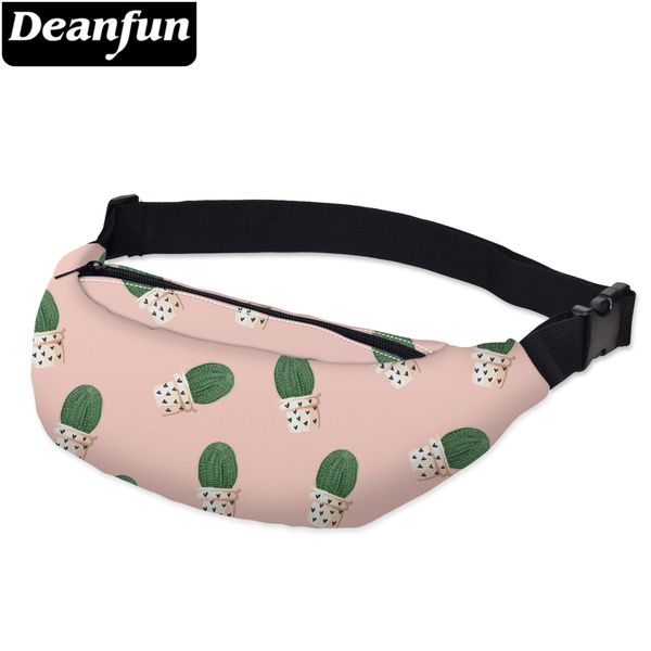 

deanfun 3d printed cactus waist bags pink fanny hip bum bags for women outdoors travelling yb25