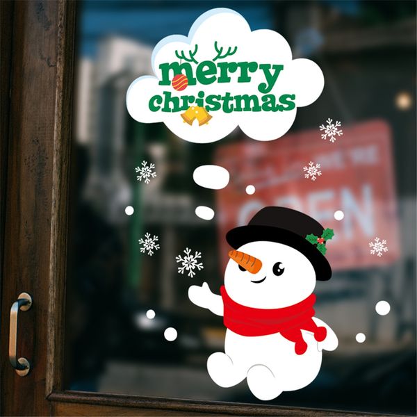 

christmas snowman snowflake glass windows remove stickers