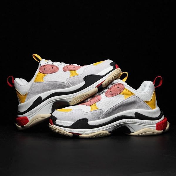 

mens rhyton shoes dad sneaker paris fashion luxury designer women shoes platform tripler strawberry wave mouth tiger web print c23, Black