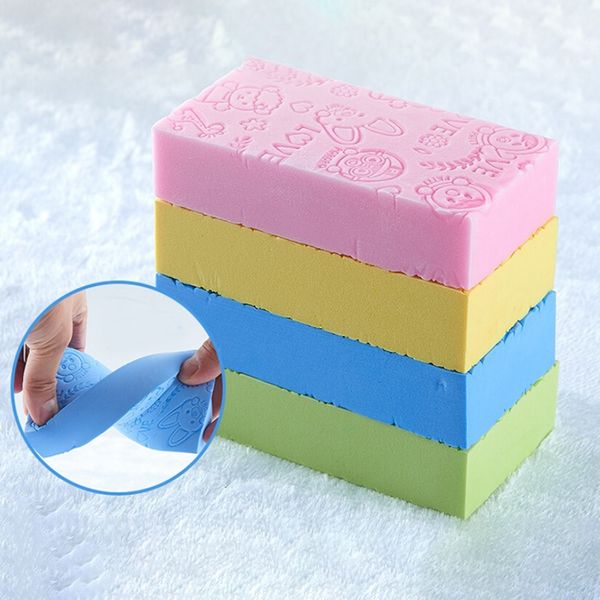 

2019 soft cartoon baby bath sponge brush rubbing scrubber for toddler infant gift