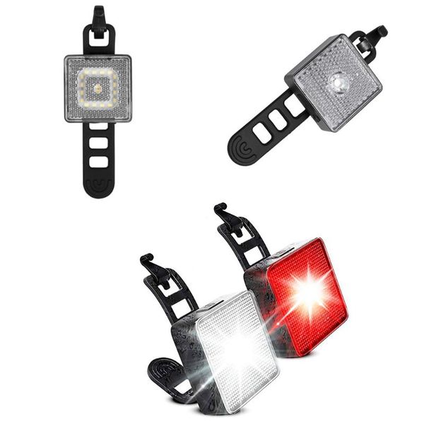 

portable intelligent bicycle warning lights waterproof usb charging taillight