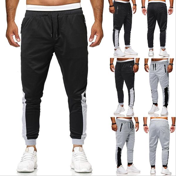 

men's casual ouja trousers men's colour-bumping feet-bumping sports and fitness pants, Black