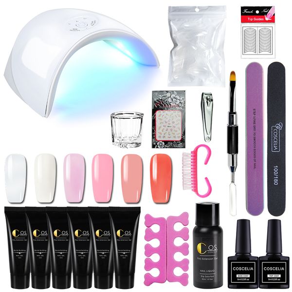 

uv gel nail art kits 36w nail dryer lamp manicure gel polish set for extension varnish lacquer manicure tools kit