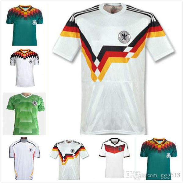

1988 1990 retro jerseys vintage classic klinsmann soccer jersey 1994 2006 football shirt matthaeus maillot de foot, Black;yellow
