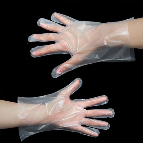 

100 pcs thick disposable gloves removable transparent film gloves protective suitable for and catering