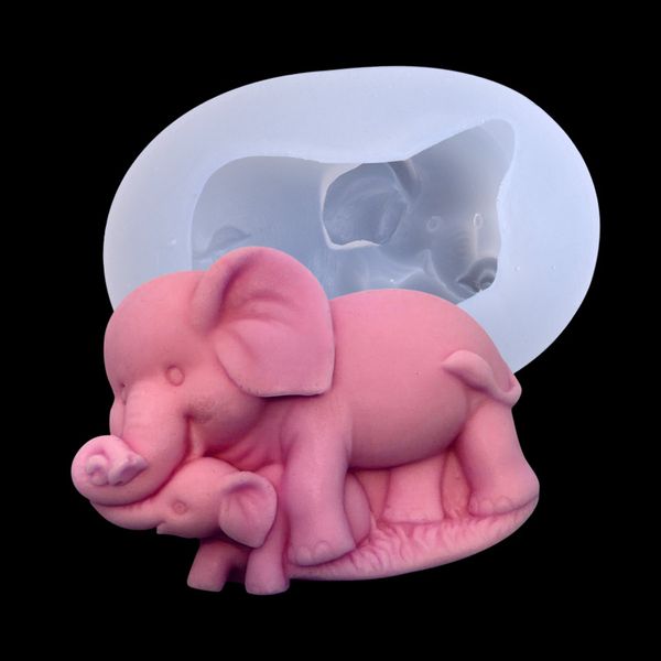 

new style silicone mold 3d elephant shaped soap form fondant molds diy cake decorating moulds candy baking tools