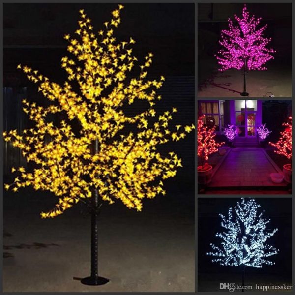 

2m 6.5ft высота led искусственного cherry blossom дерев свет рождества 1152pcs светодиодные лампы 110 / 220vac непромокаемых фея садового де