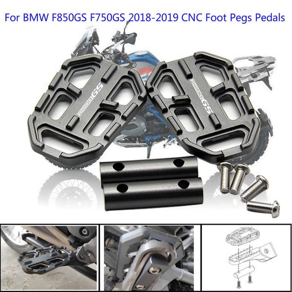 

for f850gs f750gs 2018-2019 cnc aluminum motorcycle billet wide foot pegs pedals rest footpegs