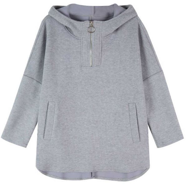 

2020 women's designer hooded blouse 2019 autumn new hooded stand-up women's brand leisure hoodie blouse, Black