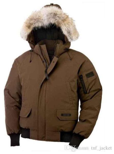 

2020 shipping new winter down hooded bomber parka jackets green zippers jacket men warm canada coat outdoor coats sale gift, Black