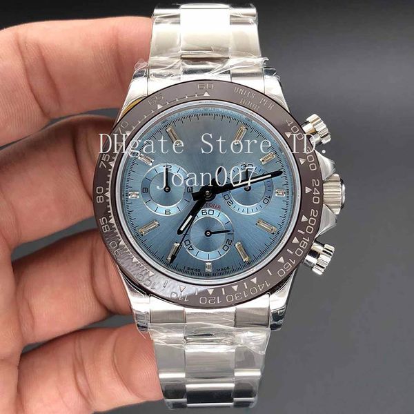 

jh men's chronograph wristwatches mens automatic cal.4130 watch men steel ceramic bezel sport 116500 cosmograph dive watches satch top