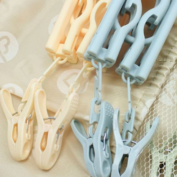 

travelling folding clothes hanger multifunctional non-slip drying hanger portable anti-slip cloth hanger with clips