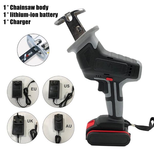 

18v 4500mah electric reciprocating saw rechargeable lithium-ion battery handheld tool reciprocating saw+charger+battery