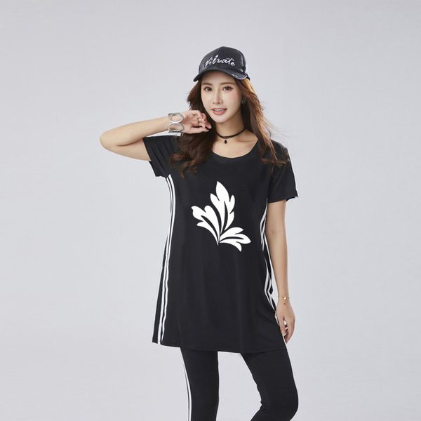 

спортивный костюм для женщин женские спортивные костюмы новая женская одежда плюс жир плюс размер костюм спортивный летний комплект из двух, White