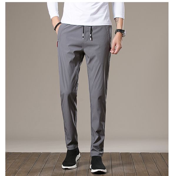 

mens joggers casual pants fitness men autumn sportswear tracksuit bottoms skinny sweatpants trousers pantalon homme track pants, Black